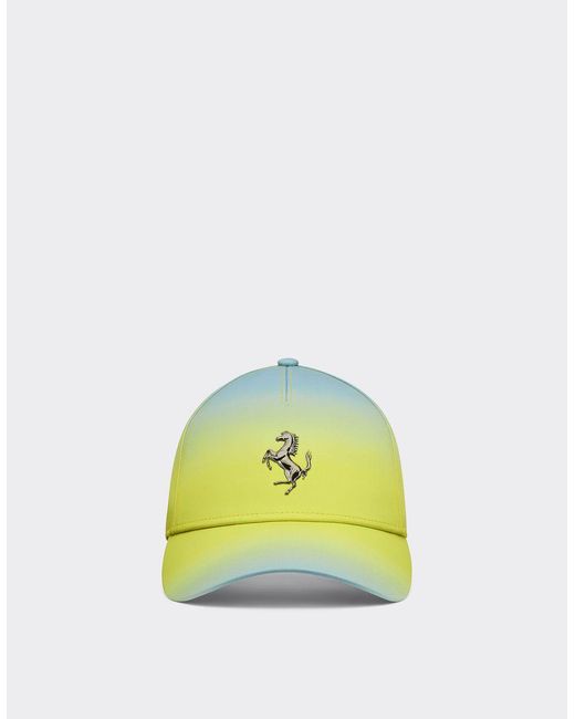 Ferrari Yellow Gradient Baseball Cap With Prancing Horse