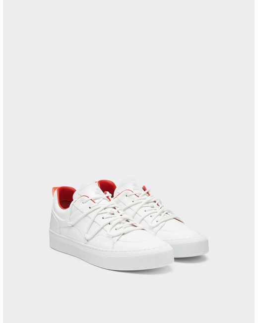 Ferrari White Leather Trainers for men