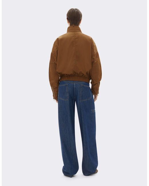 Ferrari Brown Recycled Gabardine Blouson With Water-Repellent Finish
