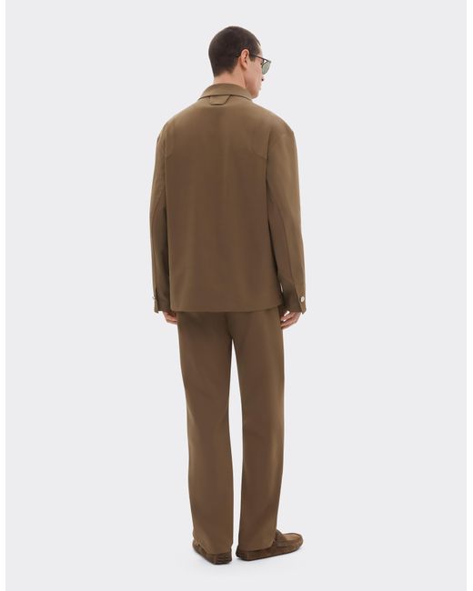 Ferrari Brown Technical Cotton Caban for men