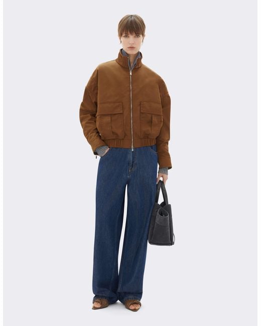 Ferrari Brown Recycled Gabardine Blouson With Water-Repellent Finish
