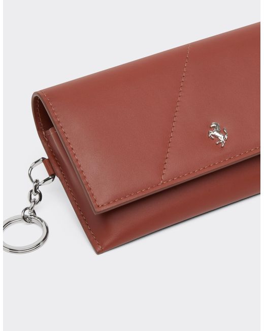 Ferrari Multicolor Smooth Leather Glasses Case for men
