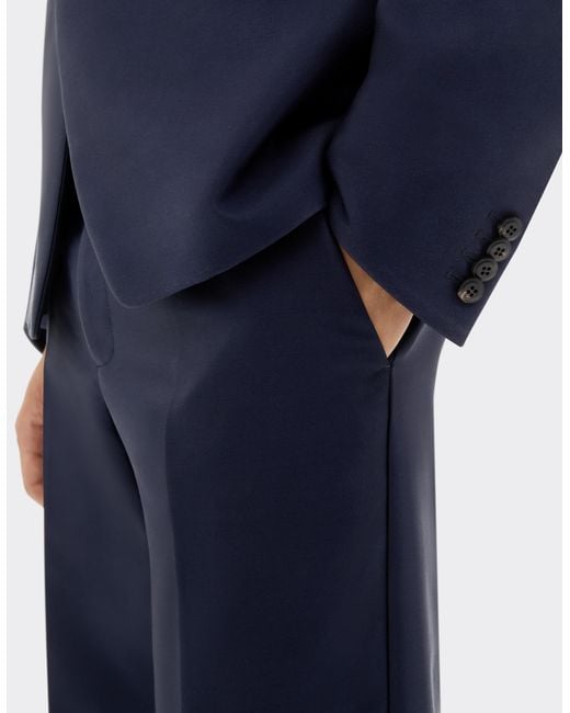 Ferrari Blue Technical Gabardine Trousers for men