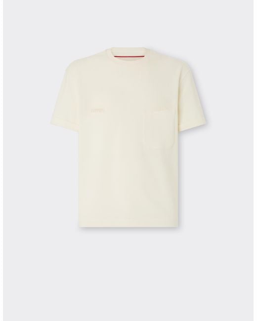 Ferrari White Jersey T-Shirt for men
