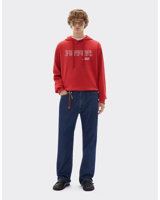 Ferrari Red Cotton Sweatshirt For The 2026 Monaco Grand Prix for men
