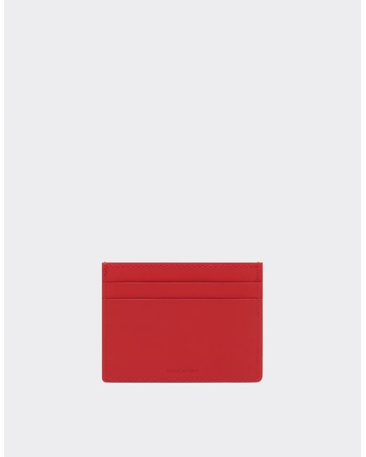 Ferrari Red Second Life Leather Card Holder
