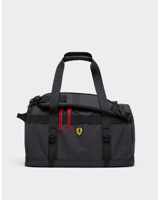 Ferrari Black Duffle Bag And Backpack With Scudetto