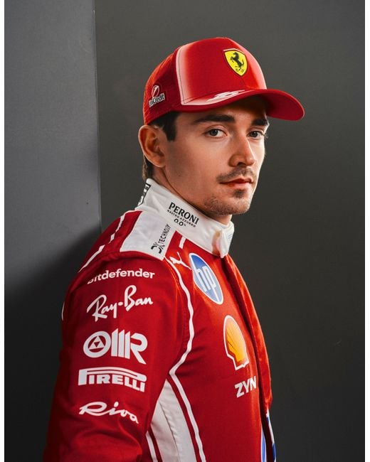 Ferrari Red Leclerc Replica 2026 Puma Baseball Cap For Scuderia Hp