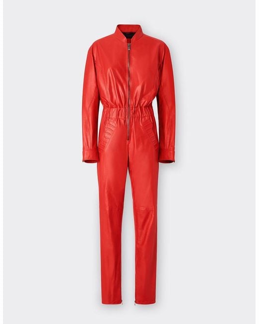 Suit De Piel/w Ferrari de color Red