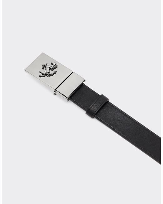 Ferrari Black Reversible Leather Belt for men
