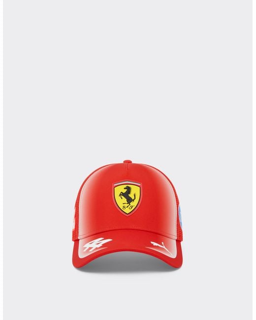 Ferrari Red Hamilton Junior Replica 2026 Trucker Cap Puma For Scuderia Hp