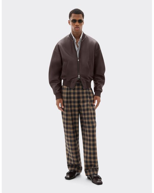 Ferrari Brown Bomber Jacket for men