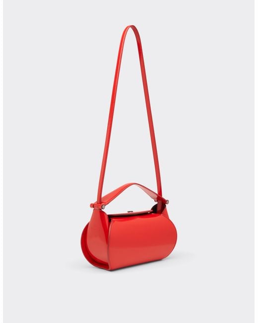 Ferrari Red La Dino Top Handle Bag