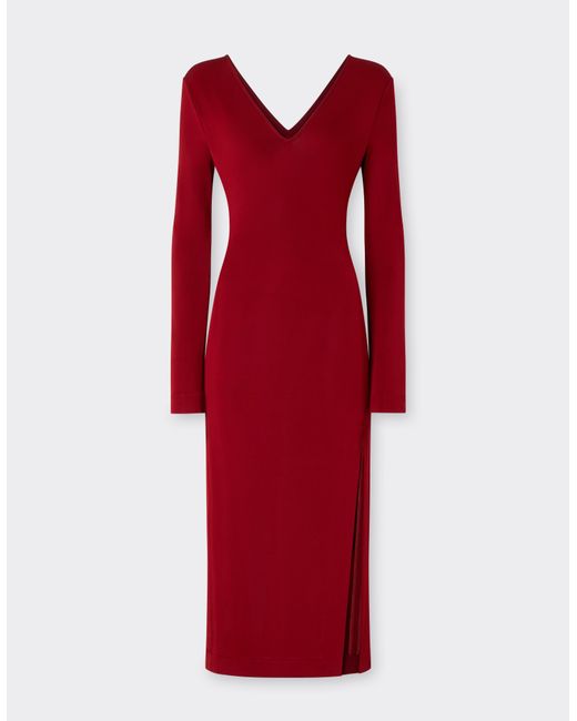 Ferrari Red Midi Dress