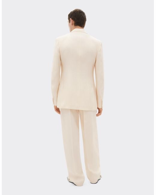Ferrari White Shantung Silk Jacket for men