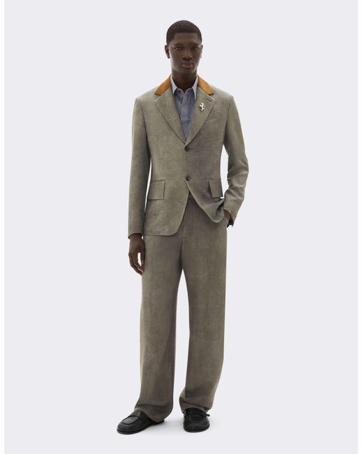Ferrari Gray Viscose Cady Blazer With Washed Effect for men
