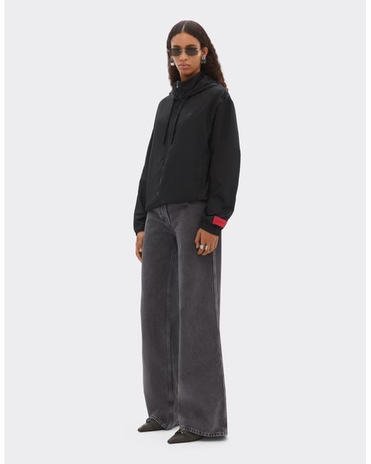 Ferrari Black Nylon Windbreaker Jacket