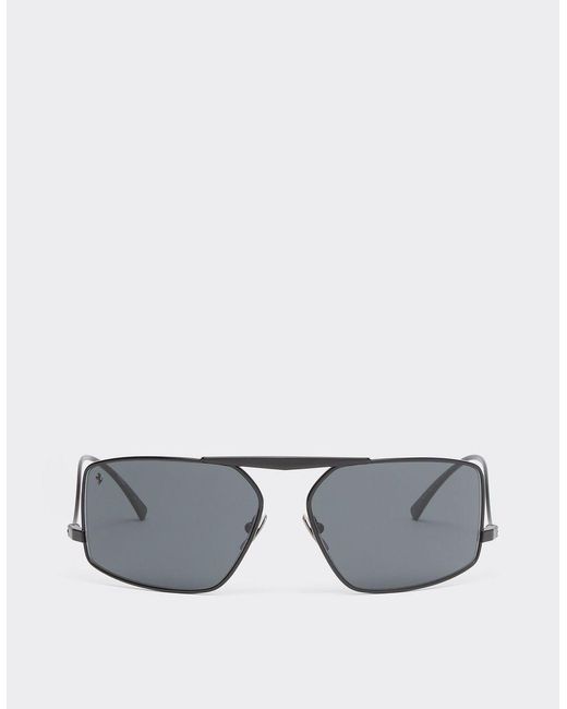 Ferrari Sunglasses In Black Metal With Gray Lenses
