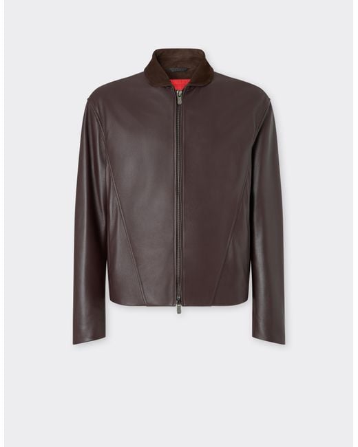 Ferrari Brown Overshirt Jacket for men
