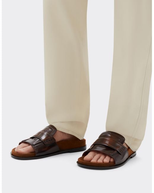 Ferrari White Slide Loafers for men