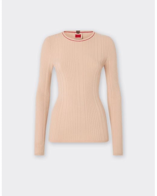 Ferrari White Stretch Viscose Knit