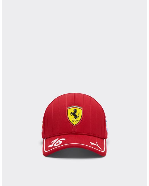 Ferrari Red Puma For Scuderia Hp 2025 Leclerc Baseball Cap