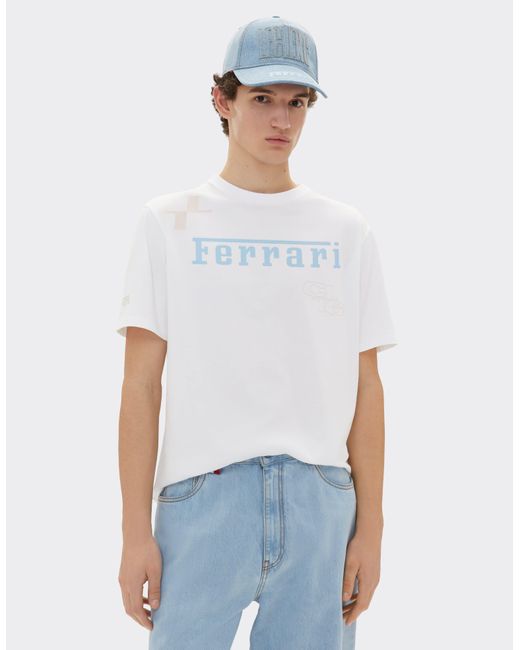 Camiseta Con Logo X Charles Leclerc Ferrari de hombre de color White
