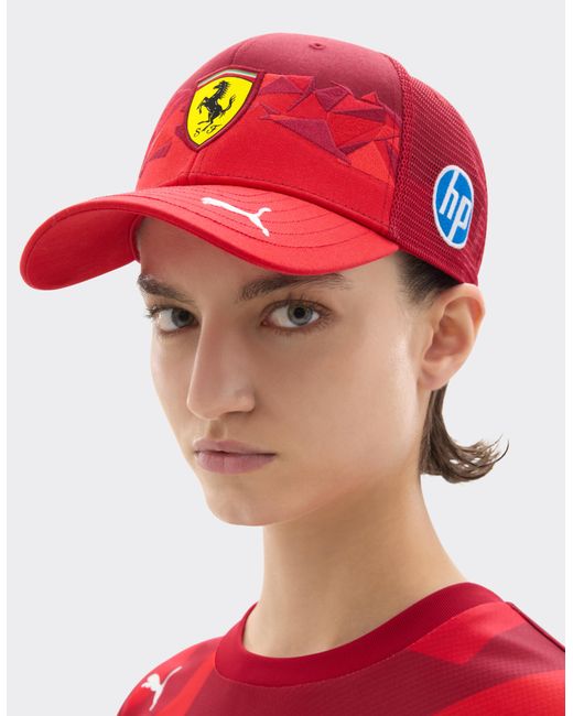 Ferrari Red Puma Baseball Cap For Scuderia Hp Las Vegas Special Edition