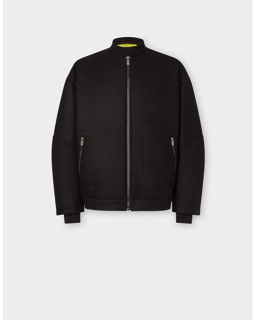 Ferrari Black Wool Nylon And Cashmere Blouson Jacket for men