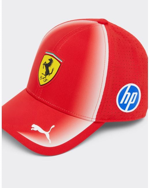 Ferrari Red Baseball Cap Team Junior Replica 2026 Puma For Scuderia Hp