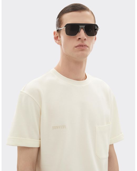 Ferrari White Jersey T-Shirt for men