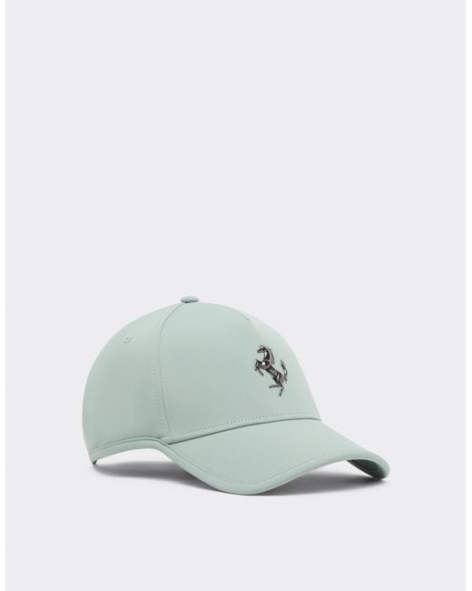 Ferrari Blue Baseball Cap With Metal Prancing Horse