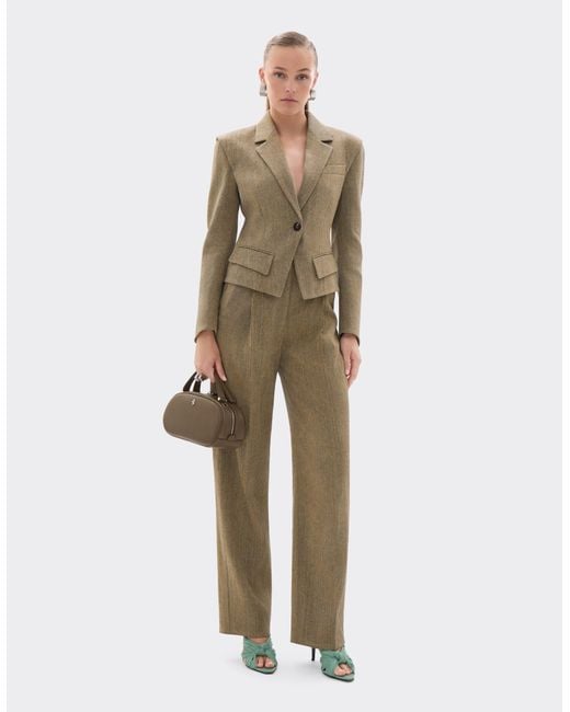 Ferrari Natural Linen And Cotton Twill Trousers