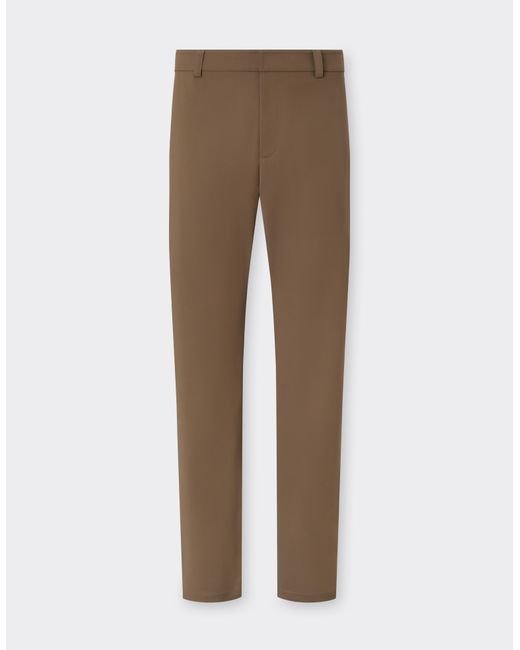 Ferrari Brown Technical Cotton Chino Trousers for men