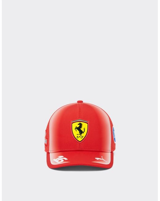 Ferrari Red Leclerc Replica 2026 Puma Baseball Cap For Scuderia Hp