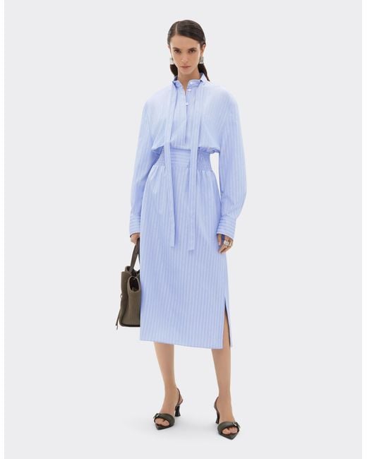 Ferrari Blue Monogram Patterned Dress