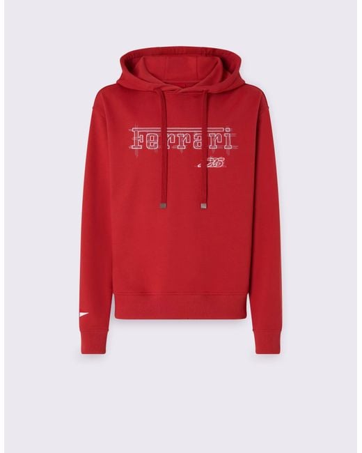 Ferrari Red Cotton Sweatshirt For The 2026 Monaco Grand Prix for men