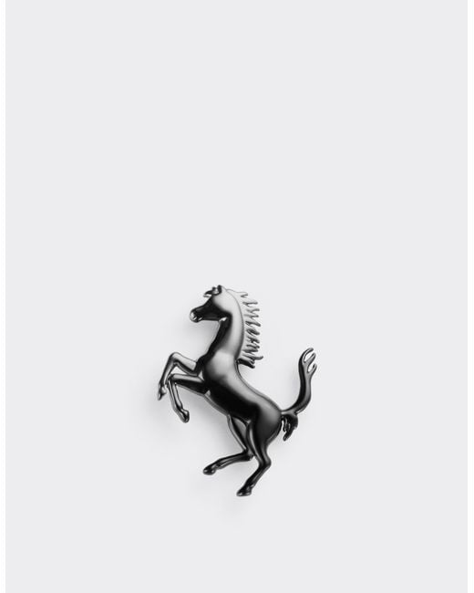 Ferrari White Brooch With Prancing Horse