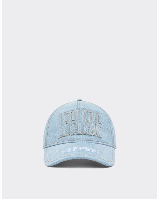 Ferrari Blue X Charles Leclerc Denim Baseball Cap