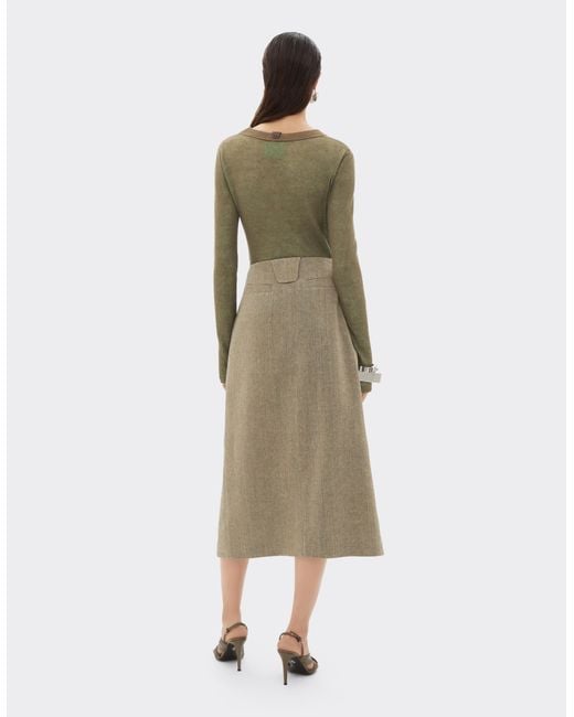 Ferrari Natural Midi Skirt