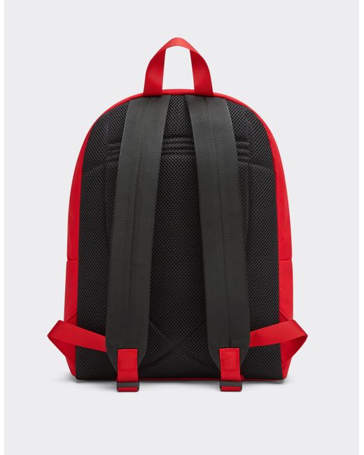 Ferrari Red Technical Fabric Backpack With Scudetto