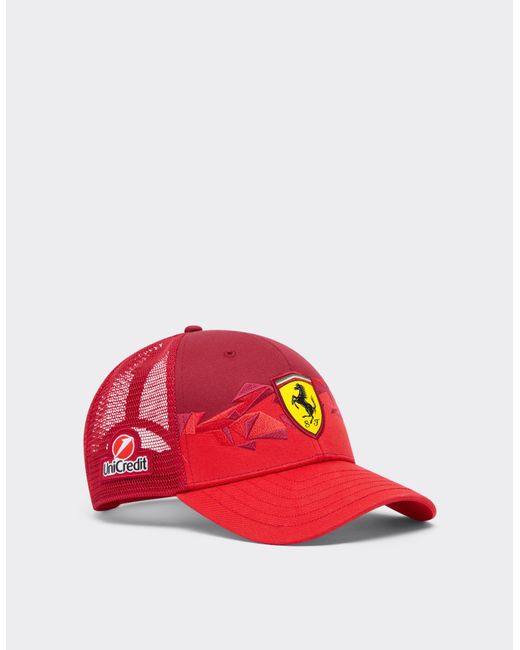 Ferrari Red Puma Baseball Cap For Scuderia Hp Las Vegas Special Edition