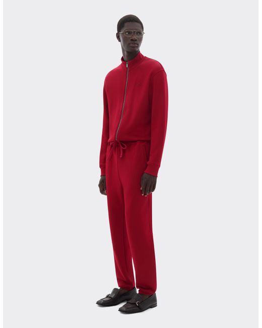 Ferrari Red Technical Jersey Fleece Pants for men
