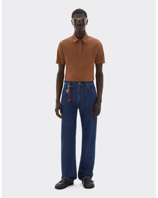 Ferrari Brown Cotton Polo Shirt For The 2026 Monaco Grand Prix for men