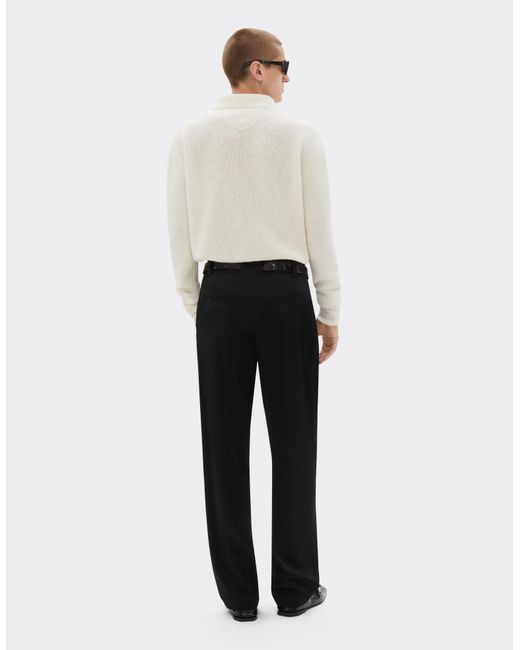 Ferrari White Cashmere And Merino Wool Zipped Cardigan for men