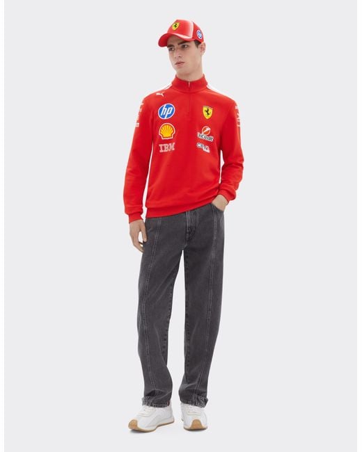 Ferrari Red Replica 2026 Puma For Scuderia Hp Half Zip Sweatshirt