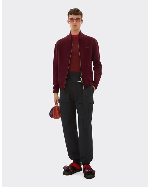 Ferrari Bomber Jacket In Scuba Fabric in Red Lyst