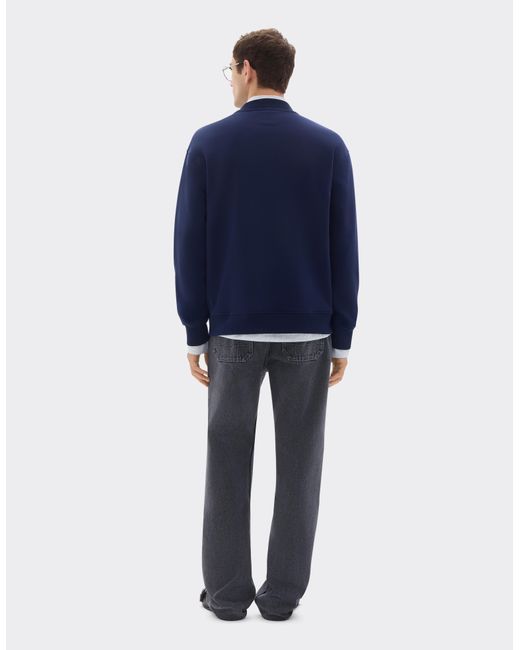 Ferrari Blue Cotton Sweatshirt With Patch for men
