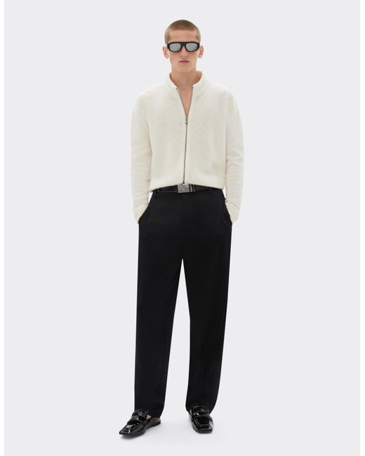 Ferrari White Cashmere And Merino Wool Zipped Cardigan for men