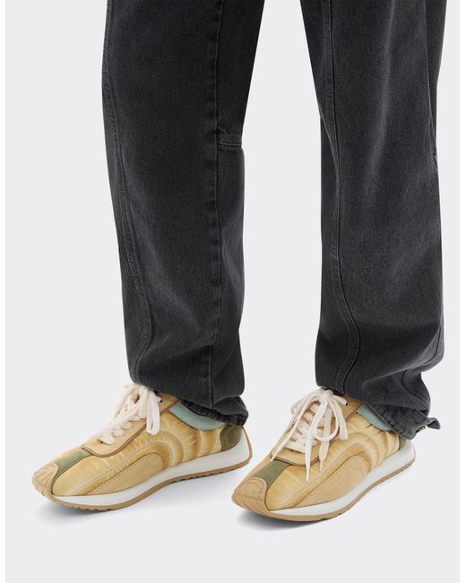 Ferrari Green Suede Nappa And Nylon Sneakers for men